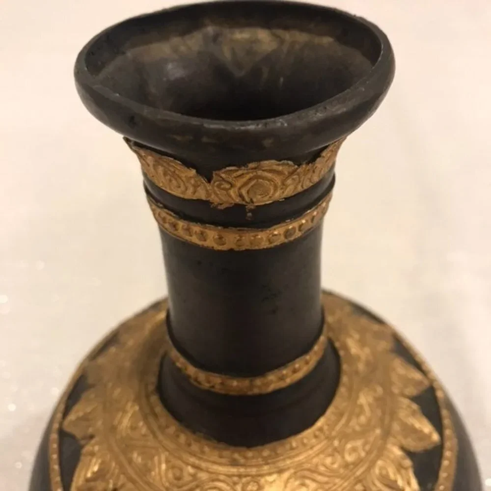Thailand Bronze Gold Vase 8